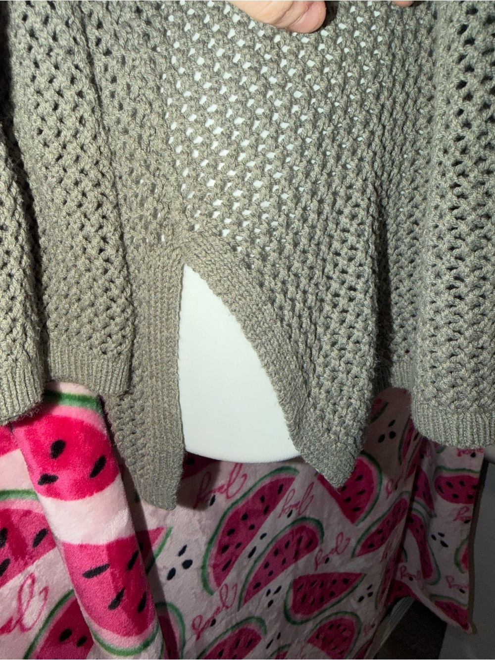 💚 Roxy Open Knit Hooded Sweater - Picture 4 of 7